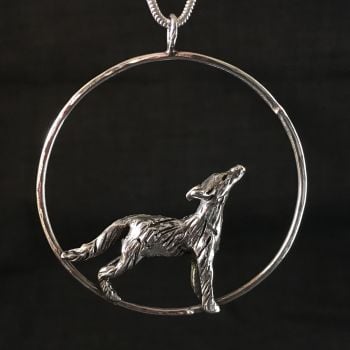 Solid Silver Fox Pendant - One of a Kind 