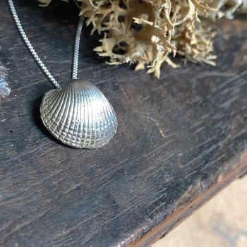 Small Solid Silver Sea Shell Pendant