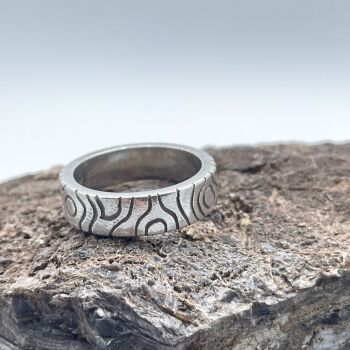 Organic Textured Ring - Each one individually carved with a unique texture