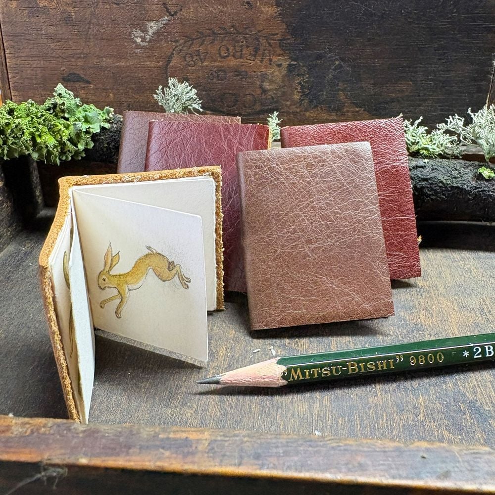 Tiny handbound sketchbook
