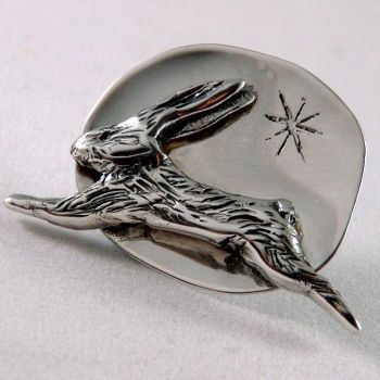 Hare & Star Solid Silver Lost Wax Pendant 