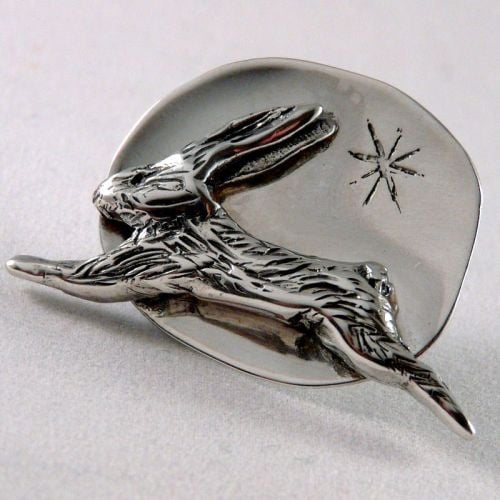 Hare & Star Solid Silver Lost Wax Pendant