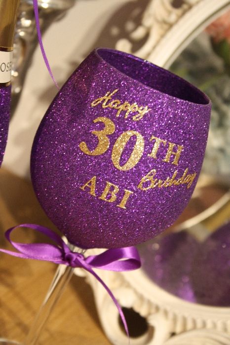 Glitter Prosecco Wine Champagne Glasses And Personalised Gifts
