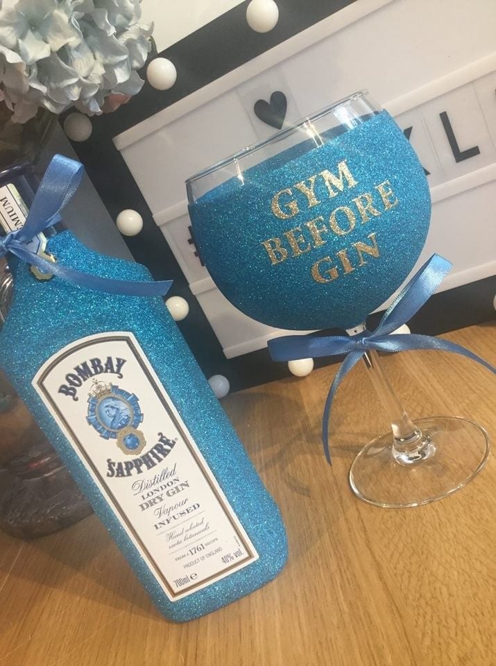 Personalised Glittered Gin Balloon with Your Choice of Gin