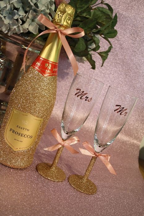 Two Glitter and More Glass with Optional Bottle