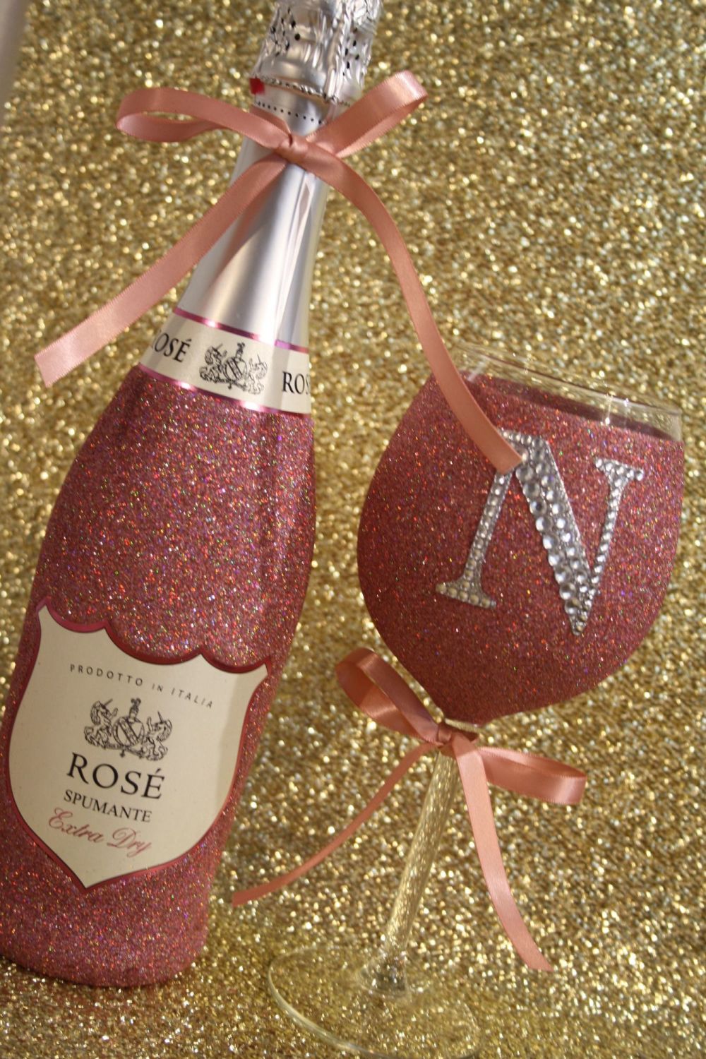 Diamante Dazzler with Bottle of Booze Gift Pack