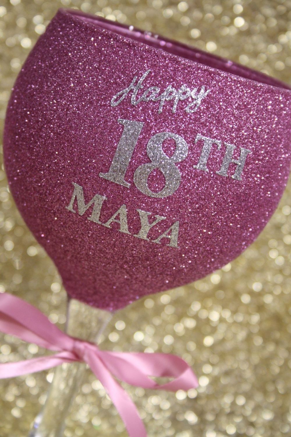 Personalised Glittered Gin Balloon