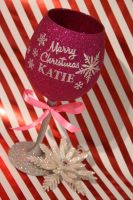 Snowflake Full On Glitz Luxury Large Personalised Glass