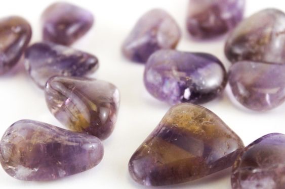 Ametrine tumbled stone