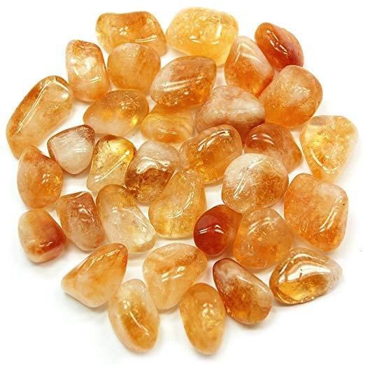 Citrine tumbled stone