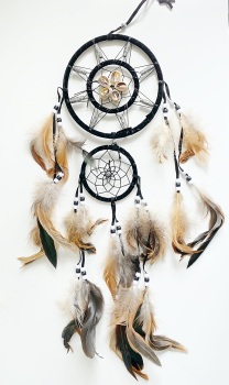 Brown faux feather dreamcatcher