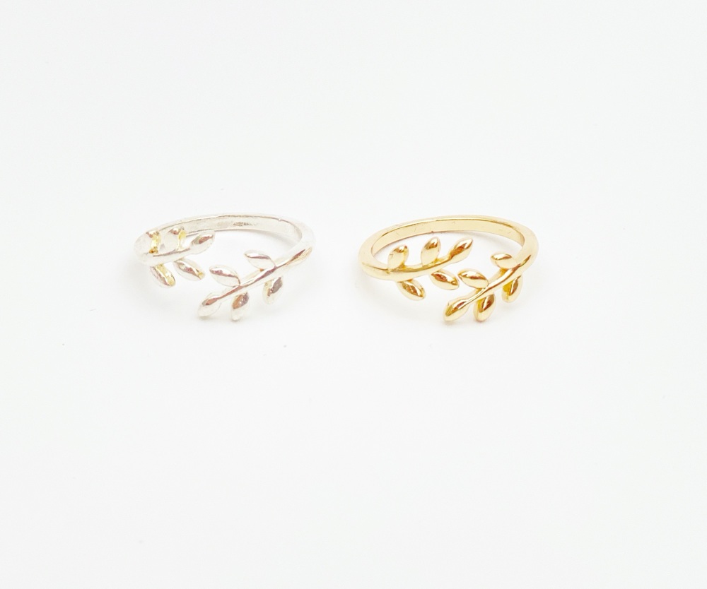 Olive tree branch wrap ring