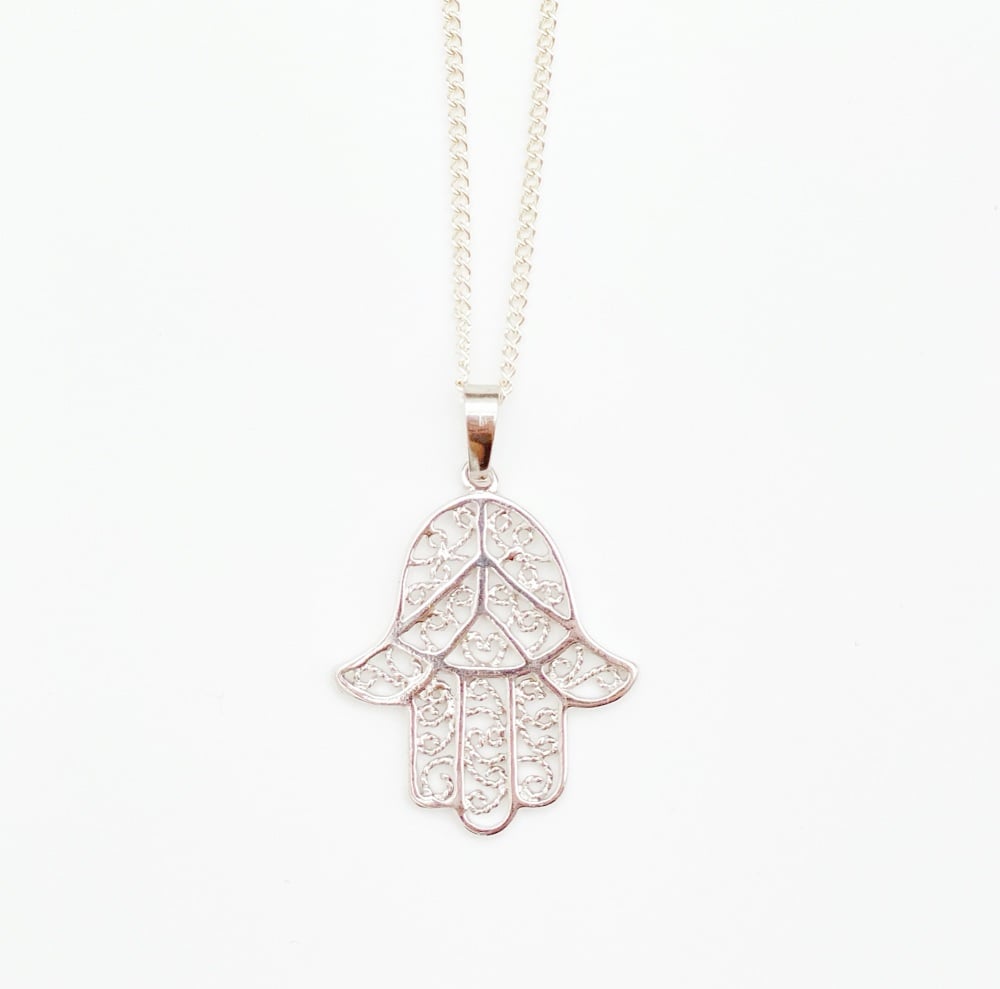 Hamsa hand necklace