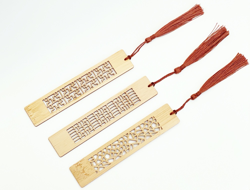 Wooden oriental bookmarks