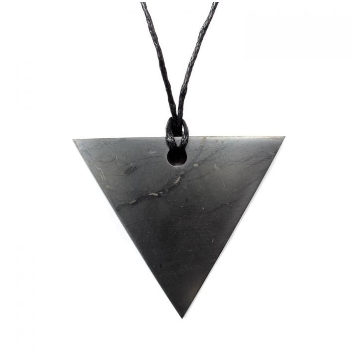 Shungite Woman's triangle pendant (Pre-order)