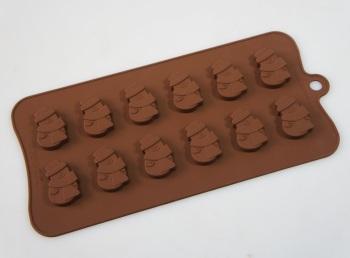 Snowman Silicone Mould 12 cavity