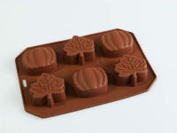 Autumn Leaves and Pumpkins Silicone Mould