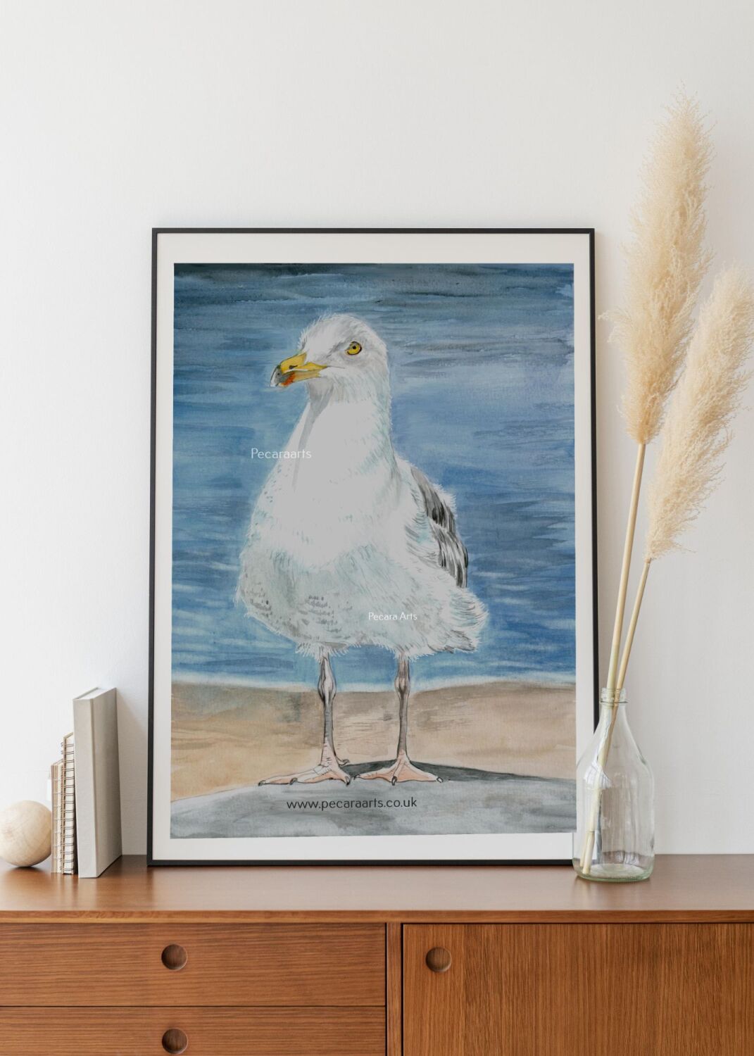 Seagull. Fine Art print of original watercolour painting.