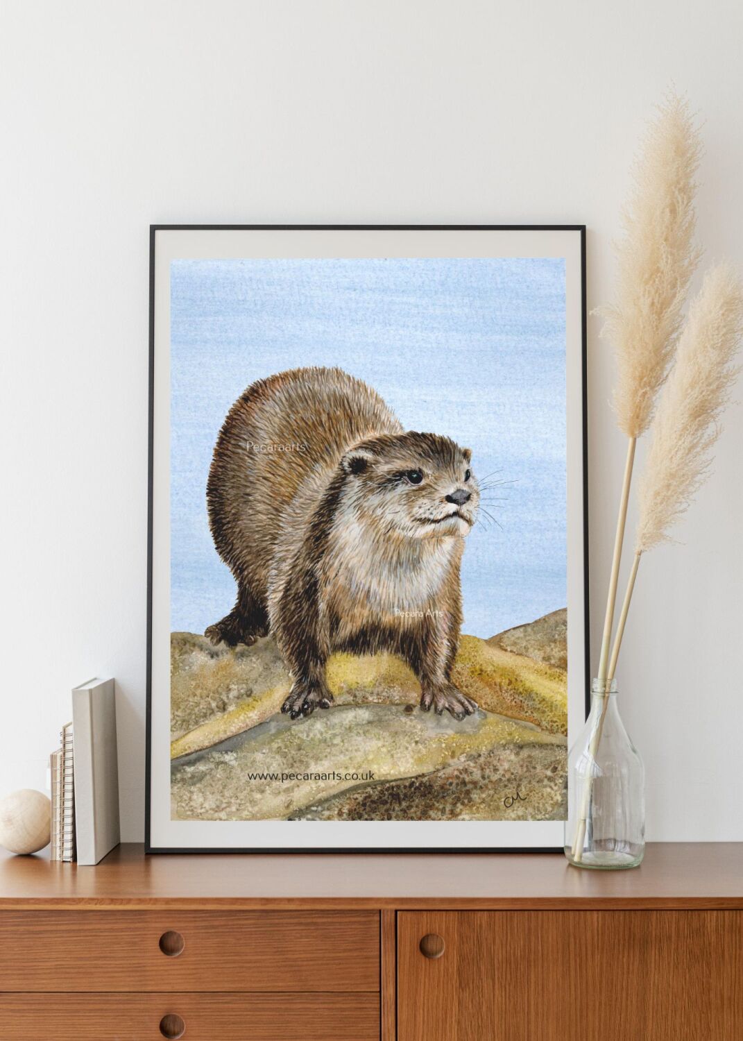 Otter. Fine art print of original watercolours.