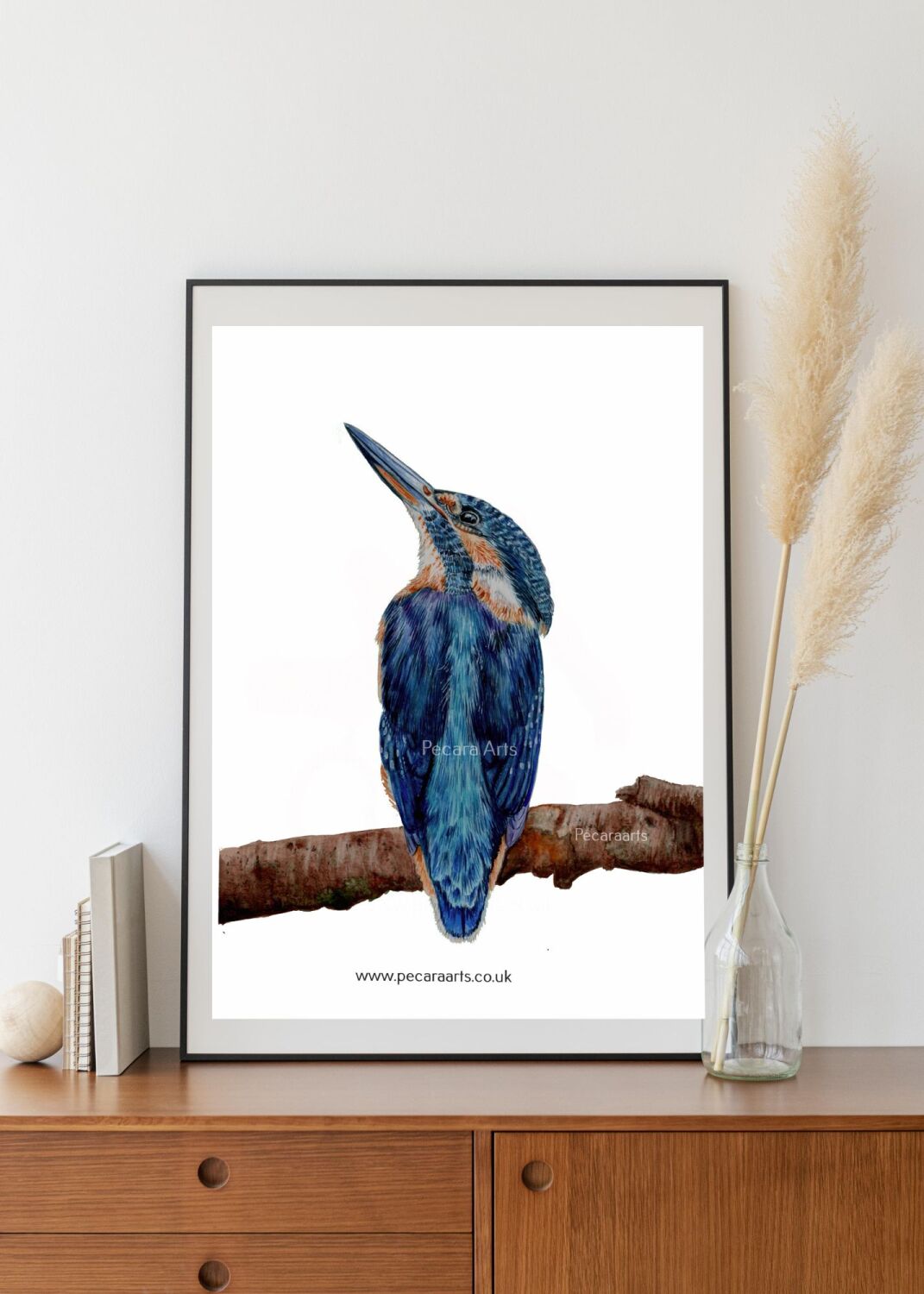 Kingfisher fine art print of original watercolour.