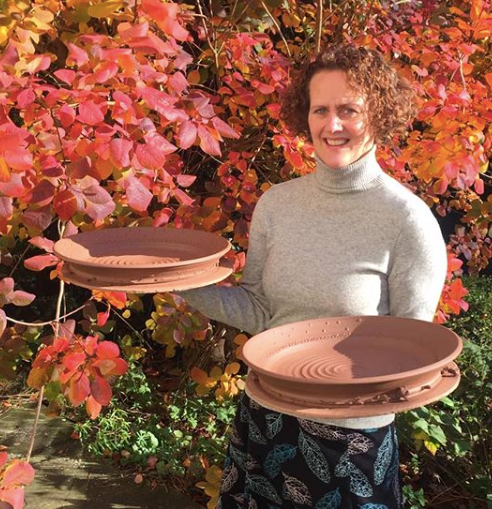 Helen with two large plates