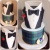 tuxedo cake collage