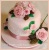 pink rose wedding cake 1