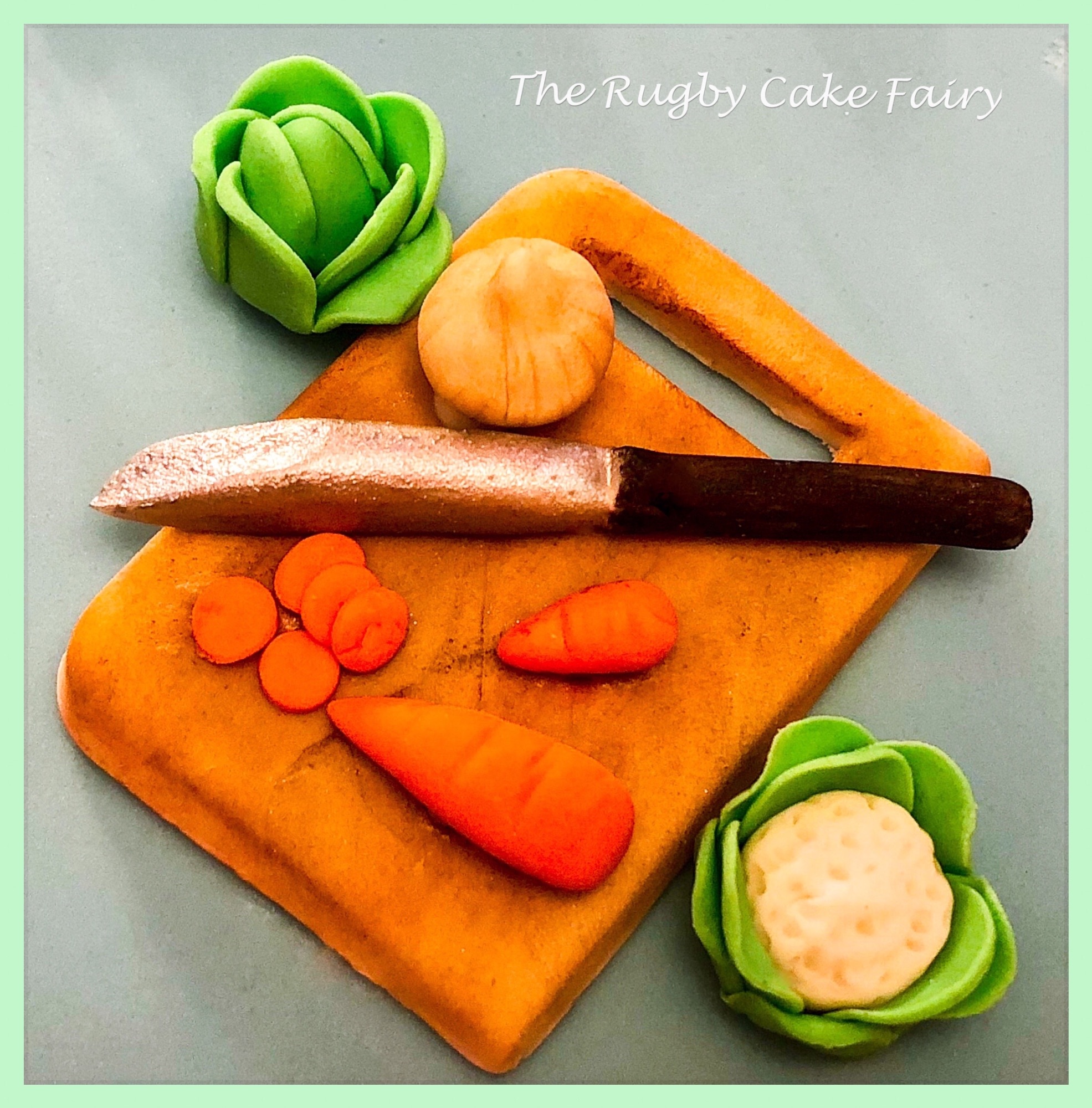 vegetables and cutting board 