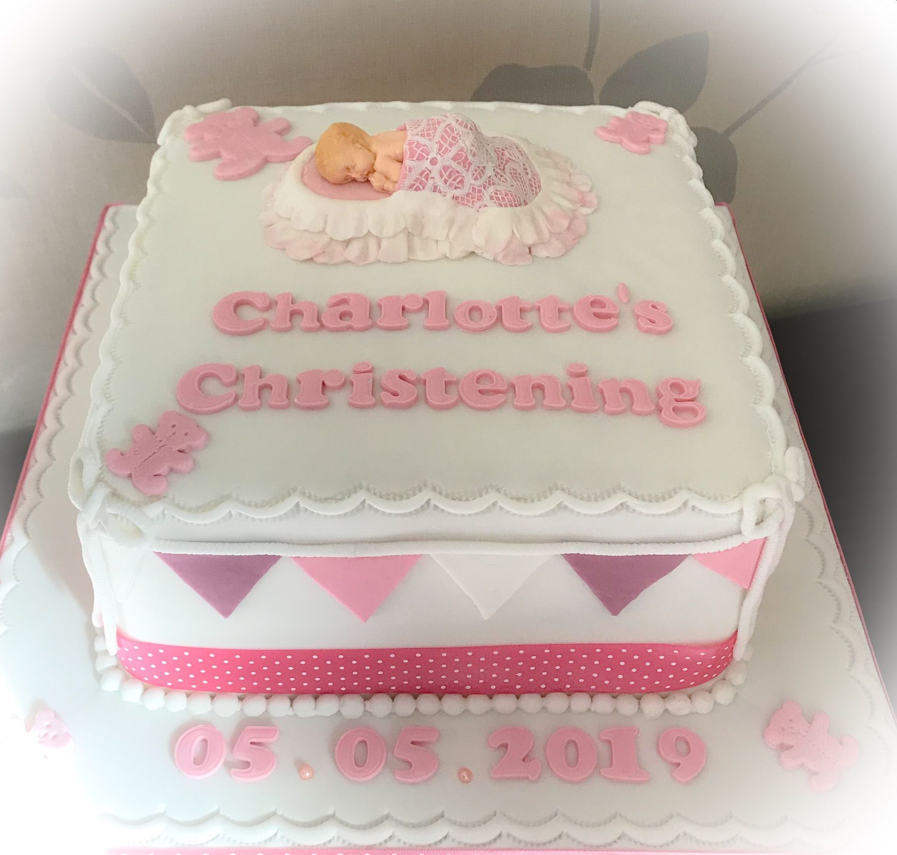 little girls christening cake