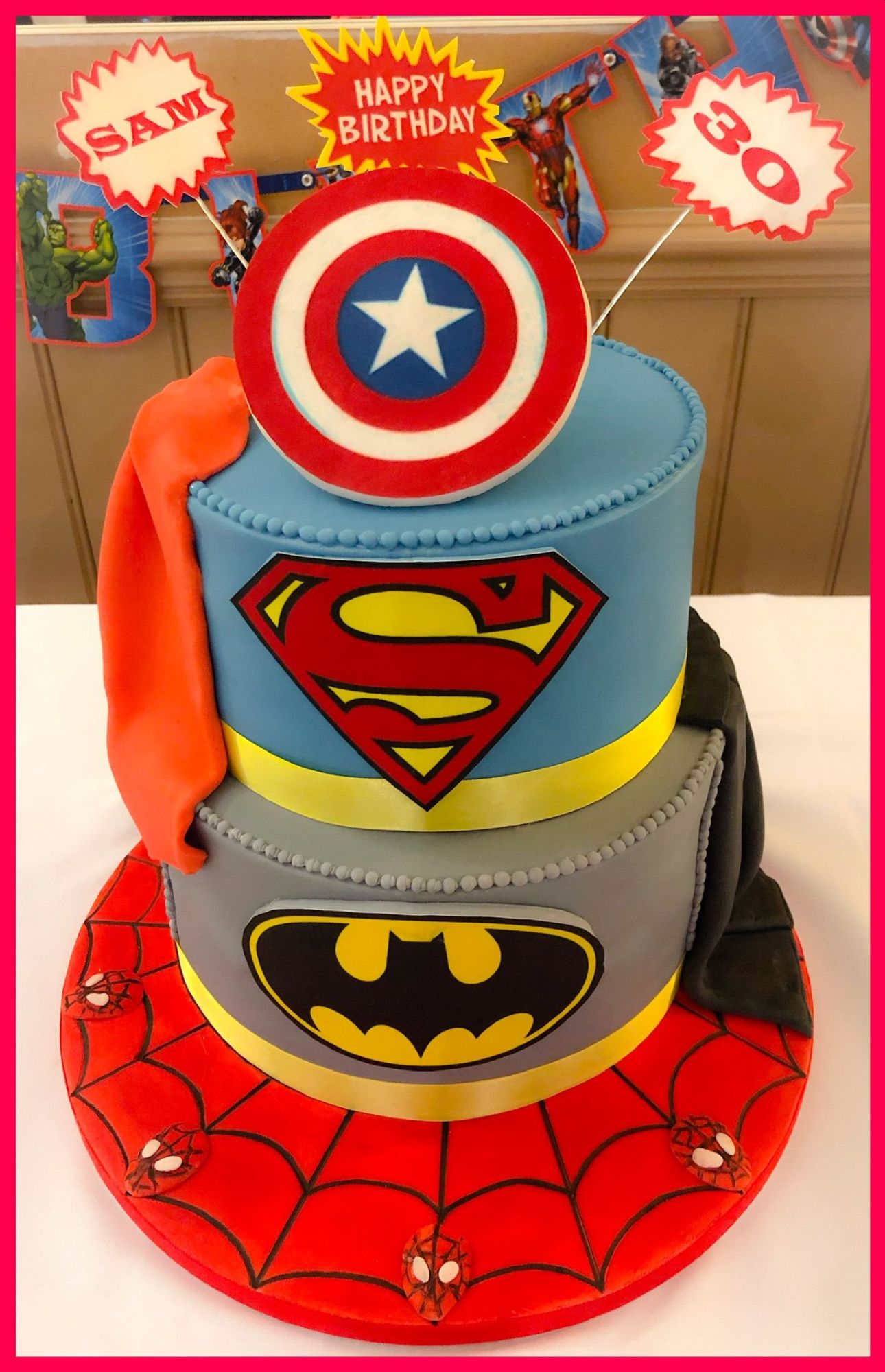 superman and batman cake