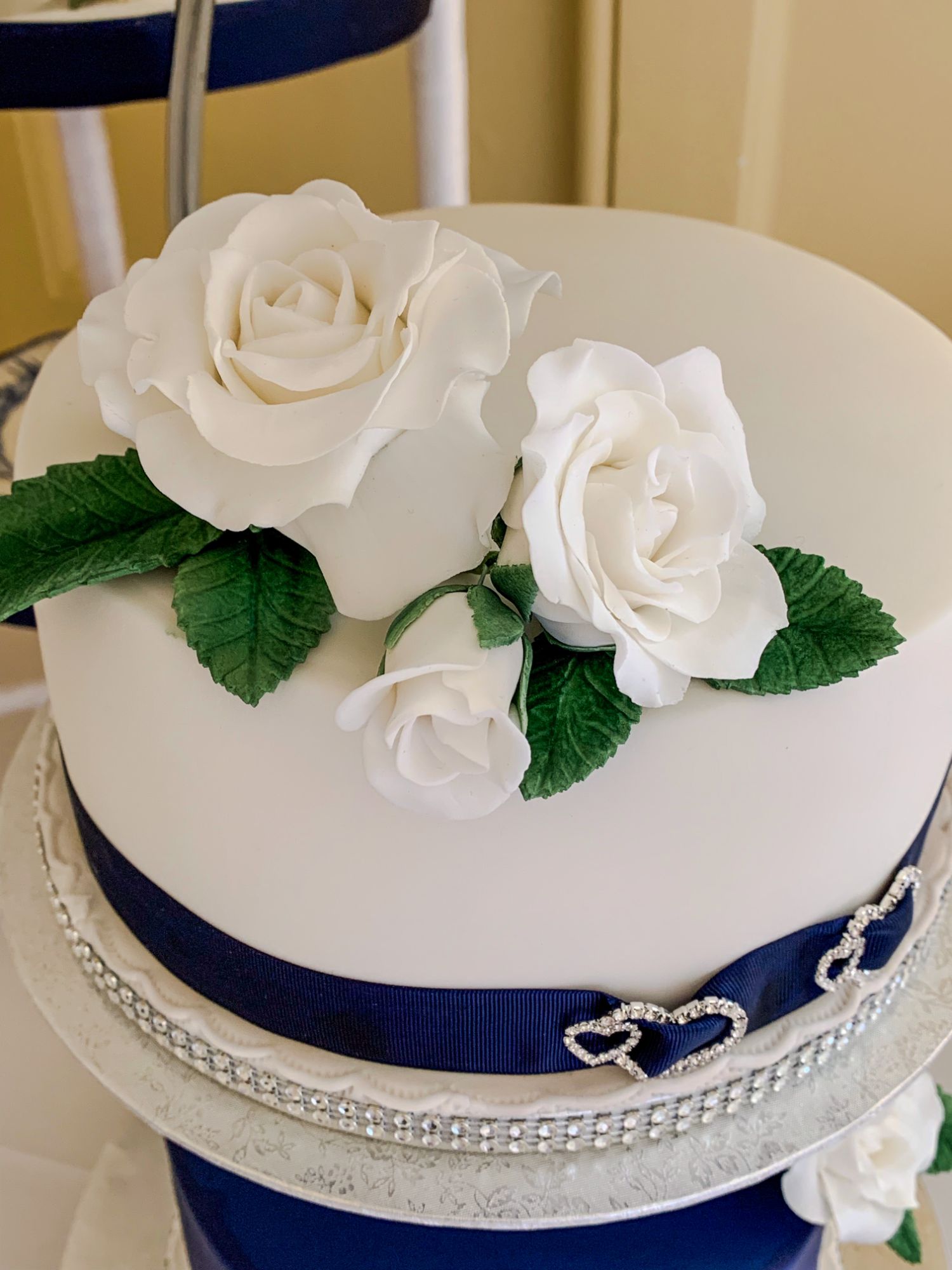 white april wedding cake