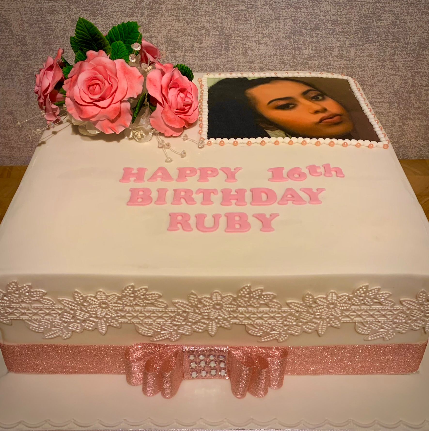 ruby photo cake