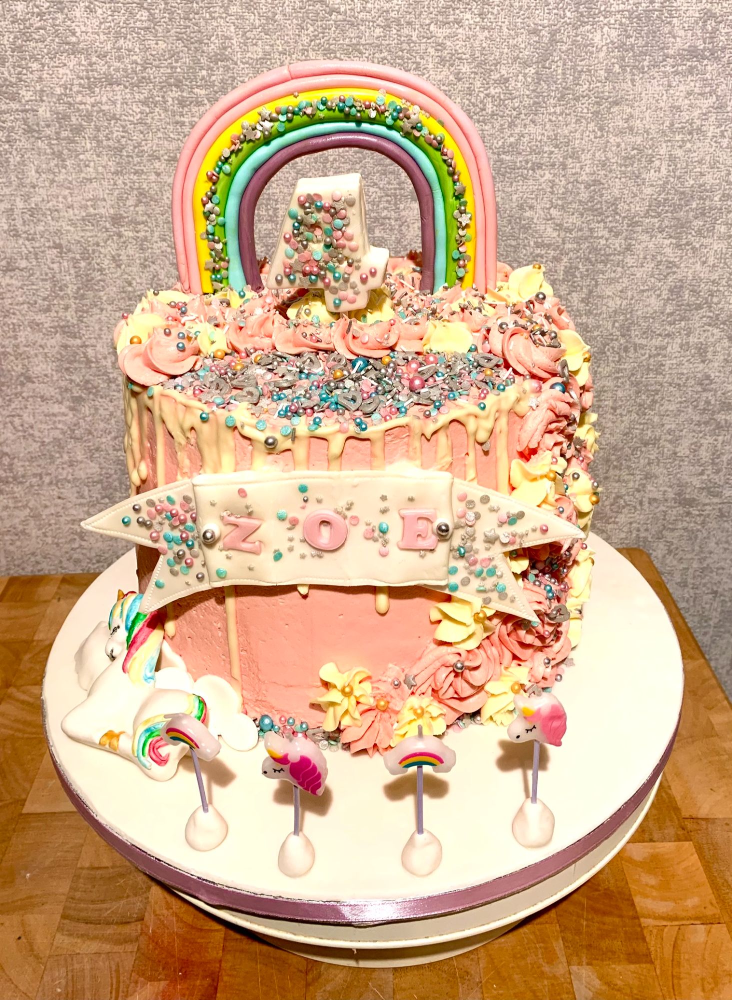 buttercream unicorn cake