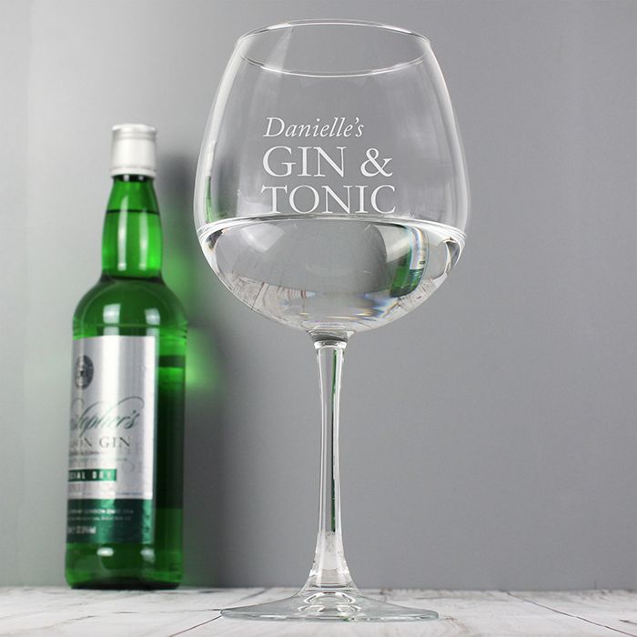 Gin & Tonic Personalised Balloon Glass 