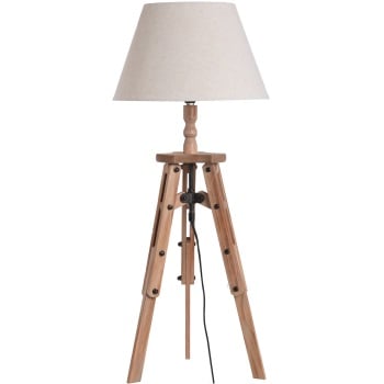 Statement Wooden Tripod Lamp 