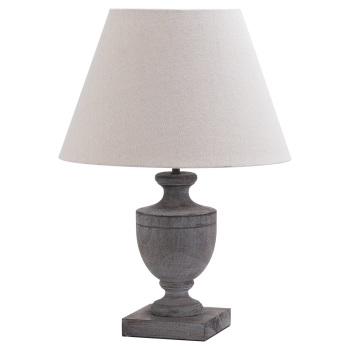 Urn Style Wooden Table Lamp