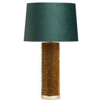Antique Emerald & Gold Table Lamp