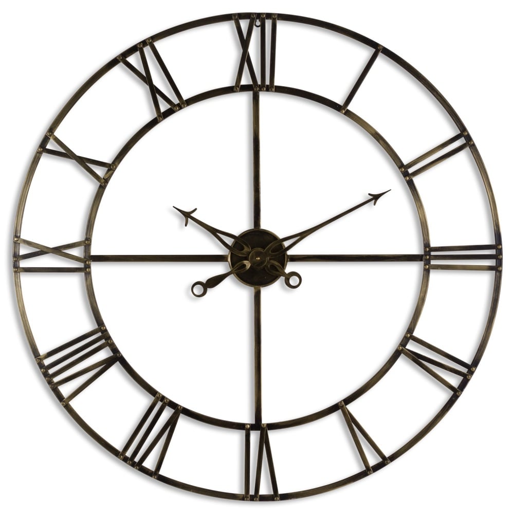 Antique Large Brass Clock