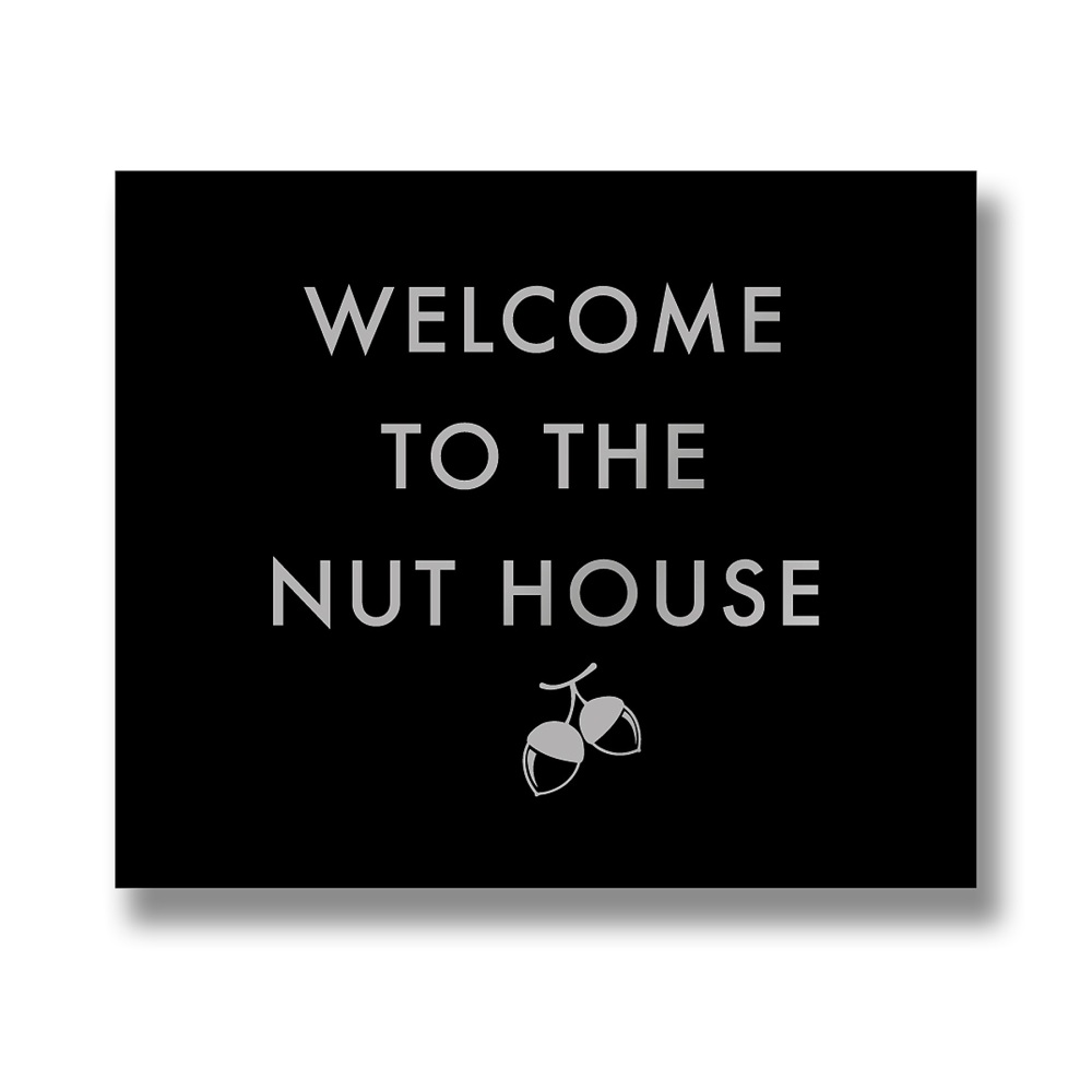 Welcome To The Nut House Sign 