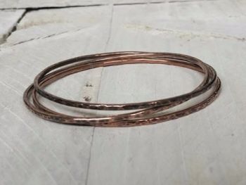 Copper Blangle - Slim Stacking Bangle set of 3