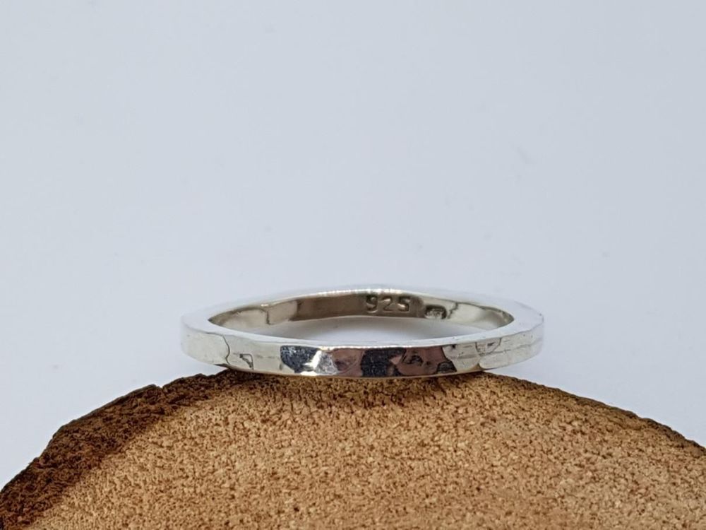 Sterling Silver Ring - Square Spacer Stacker Ring