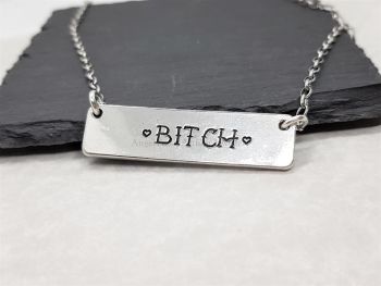 Necklace - Pewter - Bitch