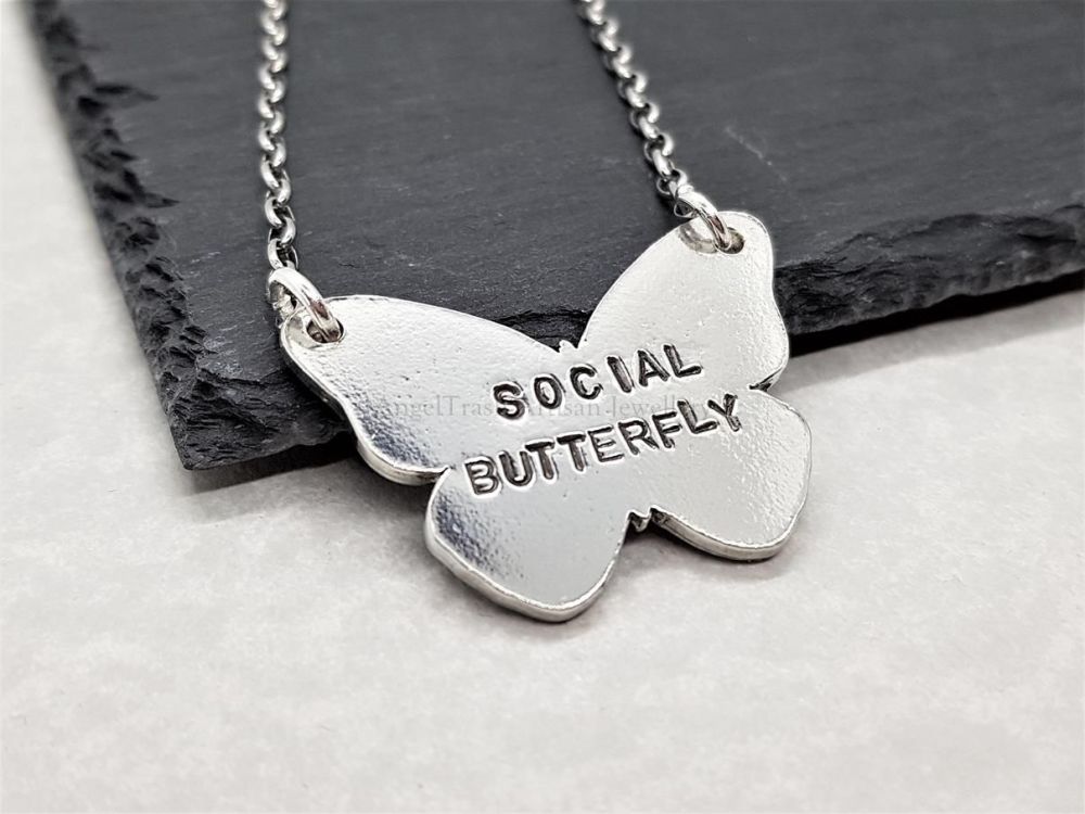 Pewter Social Butterfly