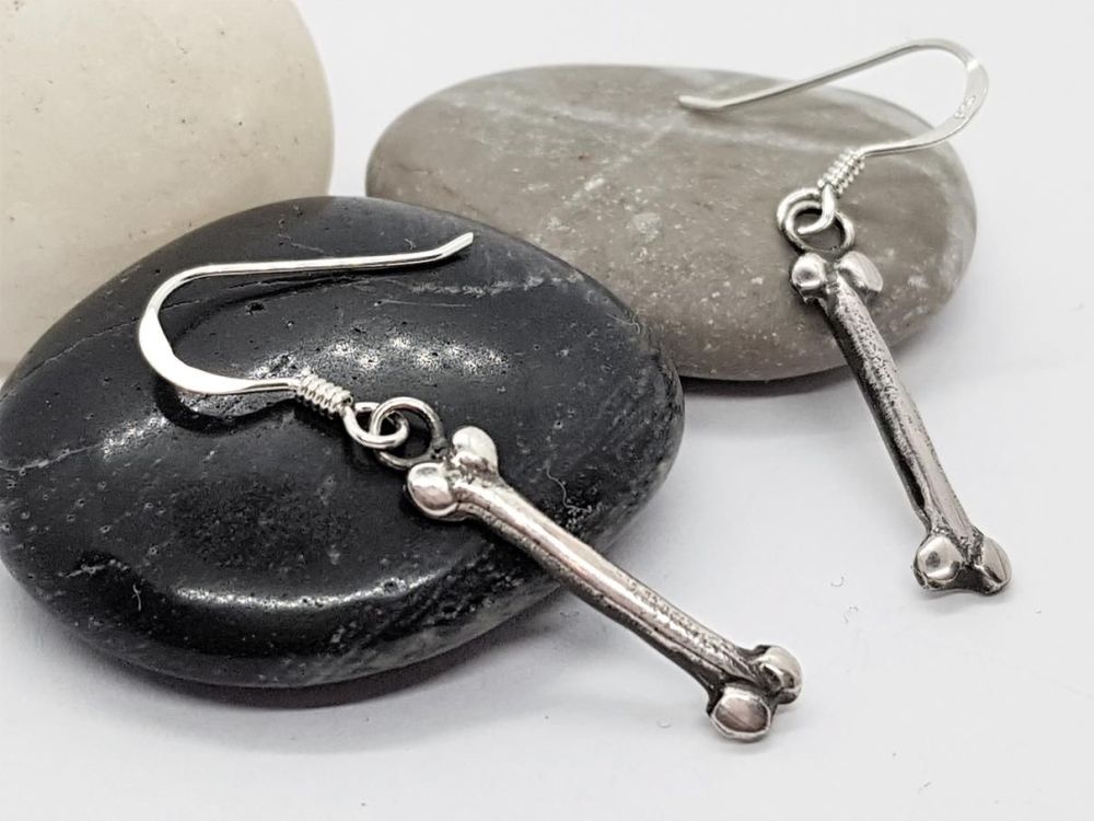 Sterling Silver Earrings - Bone Earrings - Rebel Collection