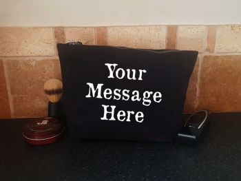 Men's Grooming Bag - Personalised with your own message