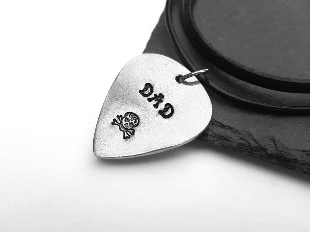 Necklace - Pewter - DAD - Guitar Pick