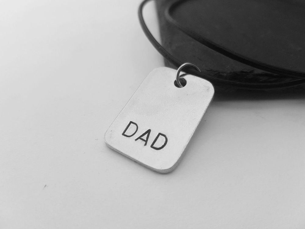 Necklace - Pewter - DAD - Tablet Shape