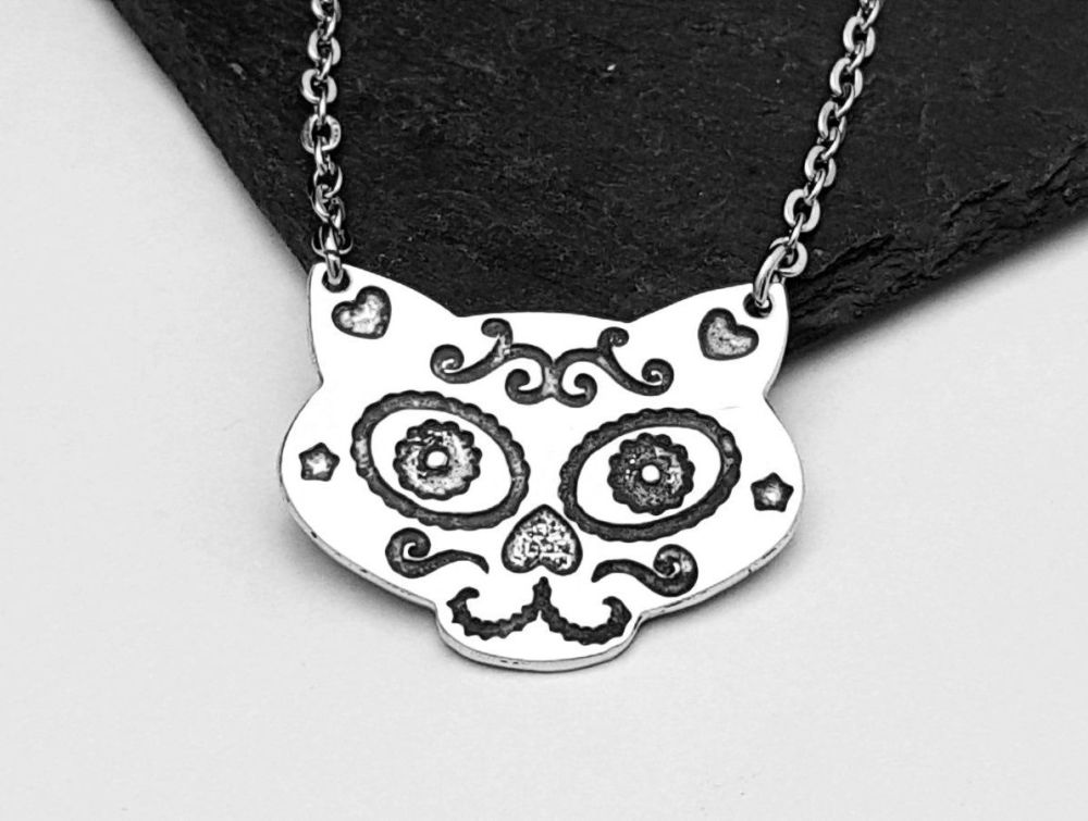 Necklace - Pewter - Sugar Cat Necklace - CATO