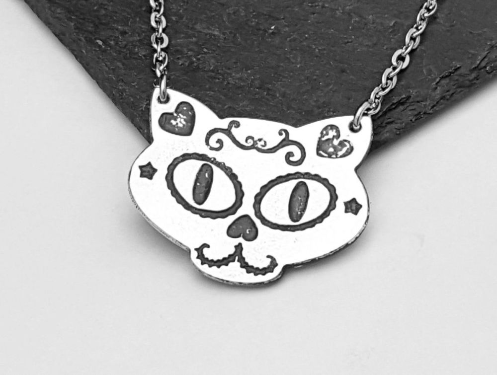 Necklace - Pewter - Sugar Cat Necklace - SERIN