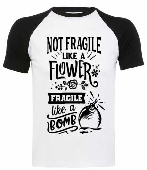 Unisex Fit Contrast T Shirt - Fragile Like a Bomb